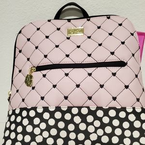 Betsey Johnson pink/black backpack